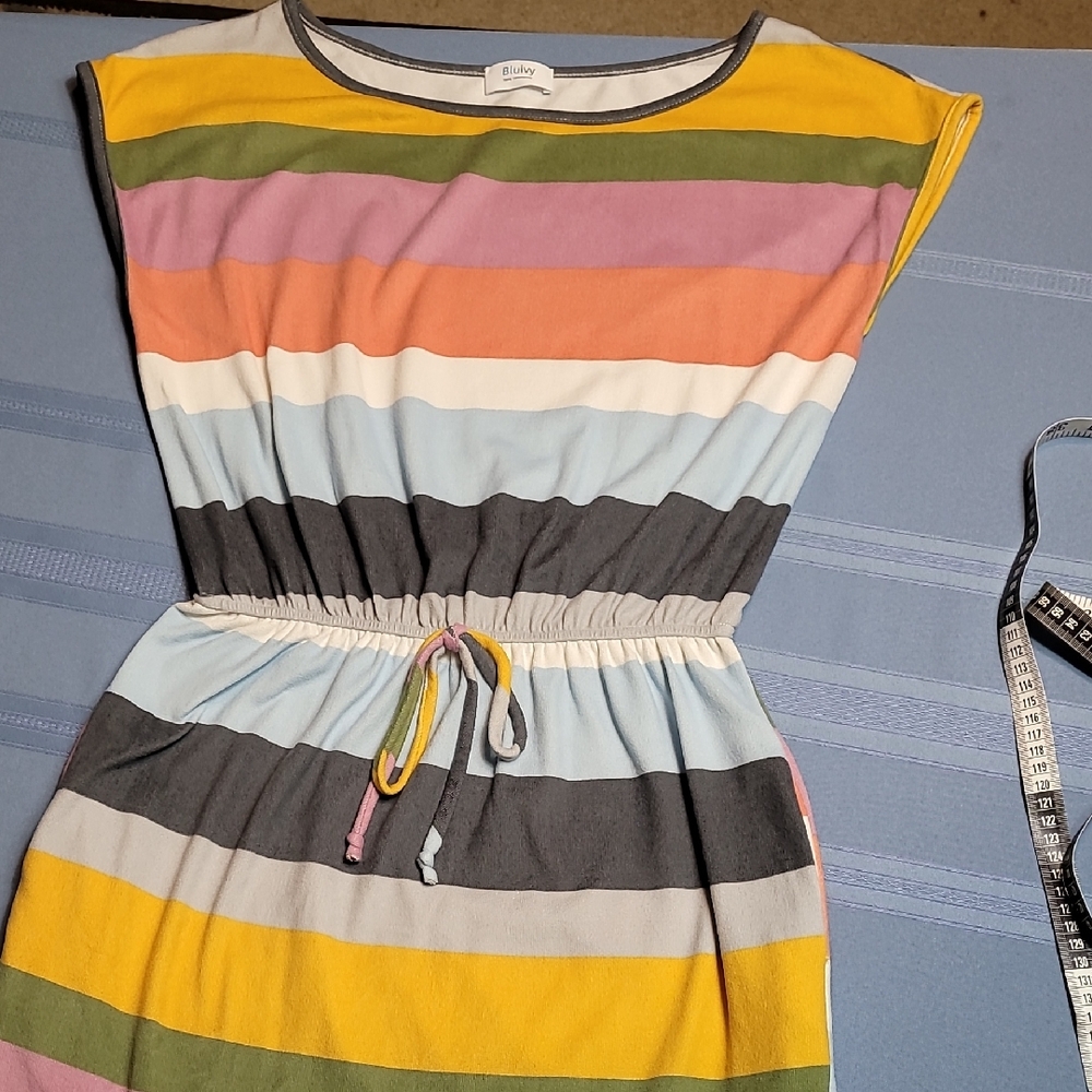Bluivy Multicolor Jersey Striped Midi Dress